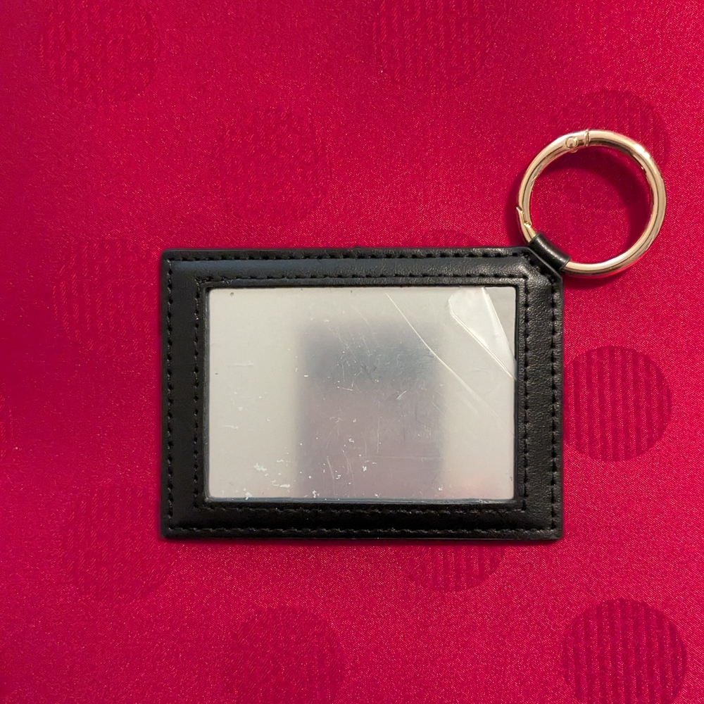 🆕 Yves Saint Laurent Mirror Keychain Keyring Bag Charm YSL Black With Gold Star - Picture 4 of 7
